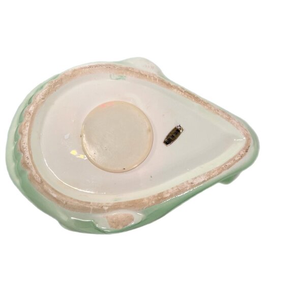 Ceramic Pottery Green Whale Coin Savings Bank with Plug Eyelashes Taiwan HTF - Picture 7 of 12